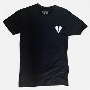 Riot Society - Black Bad Ass Babe Tee with White Broken Heart